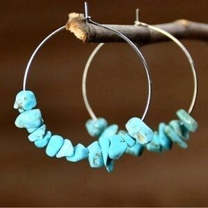 Turquoise Hoop Earrings